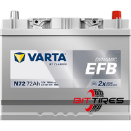 VARTA Dynamic EFB (N72) 72Ah 760A 12V R азия (175x219x261)