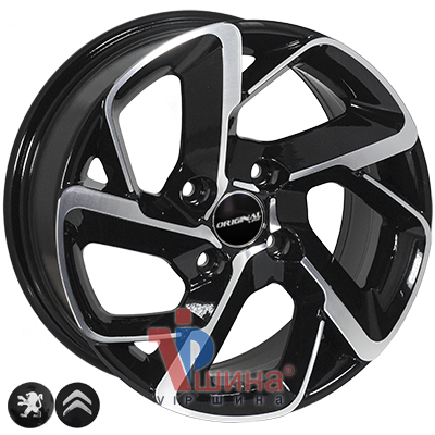 Zorat Wheels BK5714 6.5x15 4x108 ET25 DIA65.1 BP