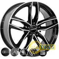 Zorat Wheels BK690 7.5x17 5x112 ET38 DIA66.6 Black