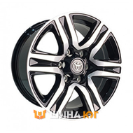Replica TY718 7.5x17 6x139.7 ET25 DIA106.1 BKF