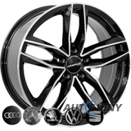 Zorat Wheels BK690 7.5x17 5x112 ET38 DIA66.6 Black