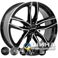 Zorat Wheels BK690 7.5x17 5x112 ET38 DIA66.6 Black