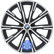 BMW OEM 8071996 9x20 5x112 ET35 DIA66.6 Gray