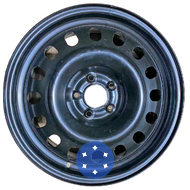 Peugeot OEM 5401.L61 7x17 5x108 ET48 DIA65 Black