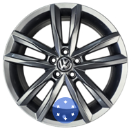 Volkswagen OEM 2G0601025B 7x17 5x100 ET51 DIA57.1 Gray