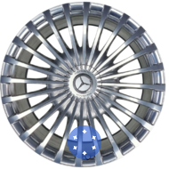Mercedes OEM A1674011600 9.5x23 5x112 ET47 DIA66.6 Chrom